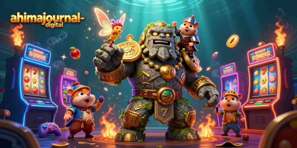 Spin the reels with ahimajournal-digital featuring a magical casino adventure with vibrant characters.