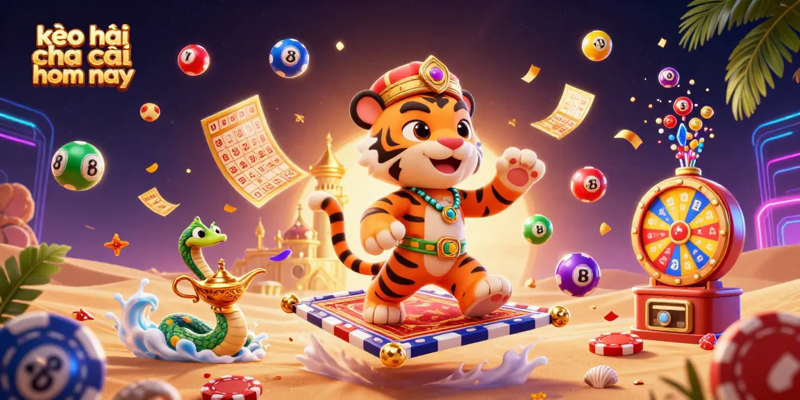 Engage in kèo nhà cái hôm nay with vibrant lottery balls, a magical scene full of excitement.
